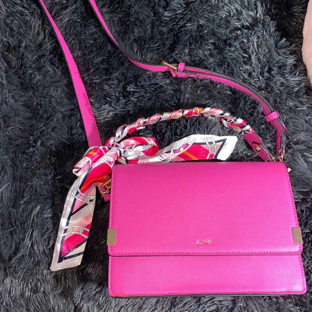 Pink Aldo Scarf Crossbody Purse